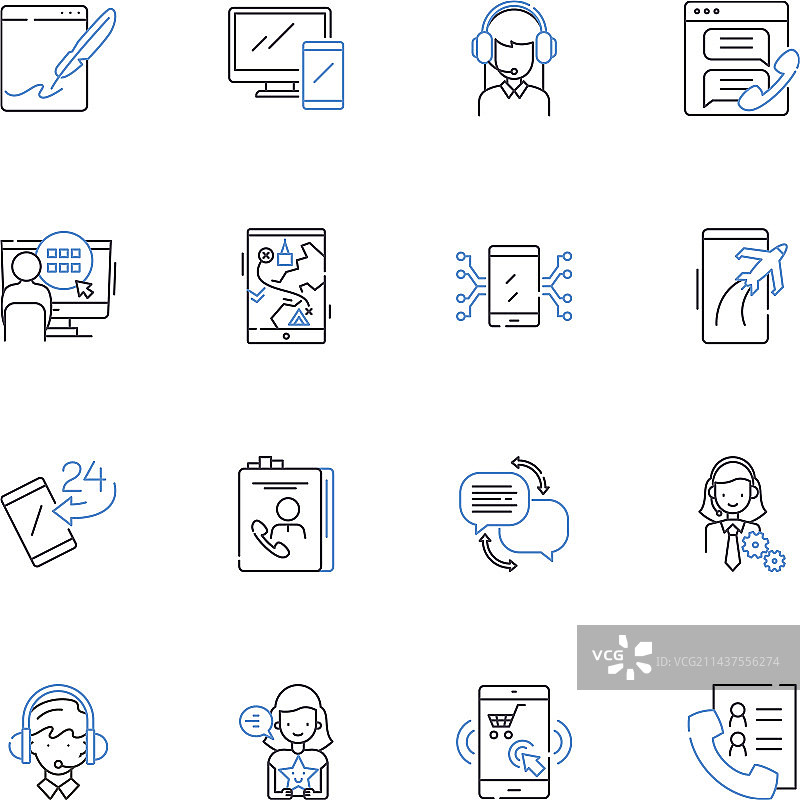 iph线性图标合集图片素材