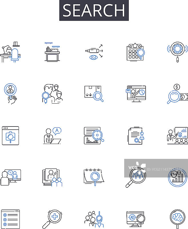 搜索线性图标集合图片素材