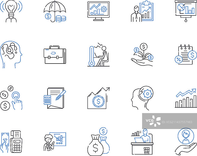 产品定位线性图标合集图片素材