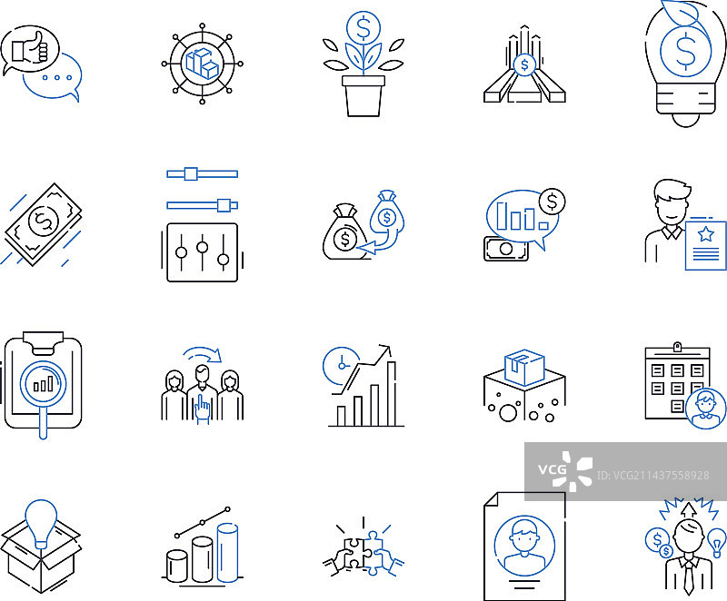 功效线性图标集合效率图片素材