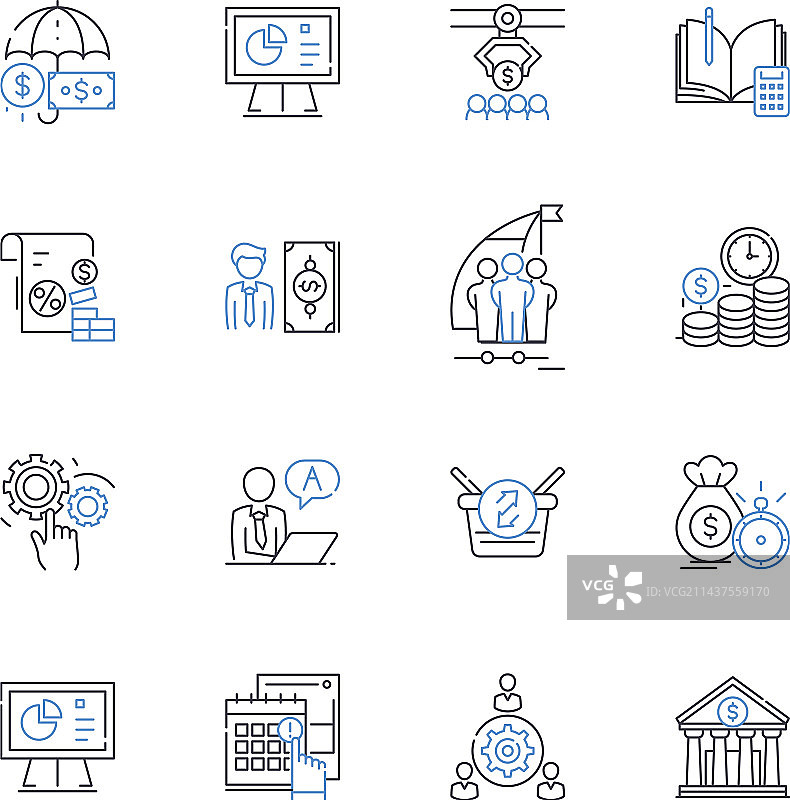 生物学生命科学线性图标集合图片素材