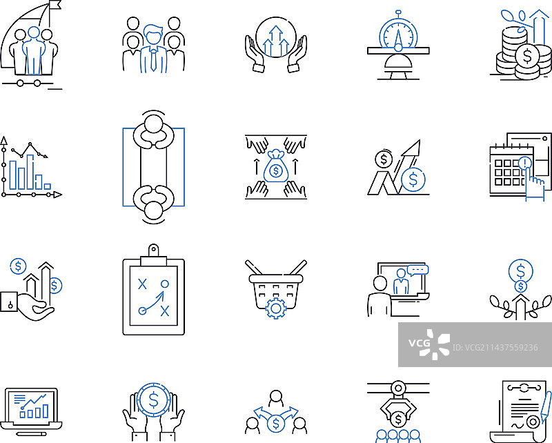 人类科学线性图标合集：人类学图片素材