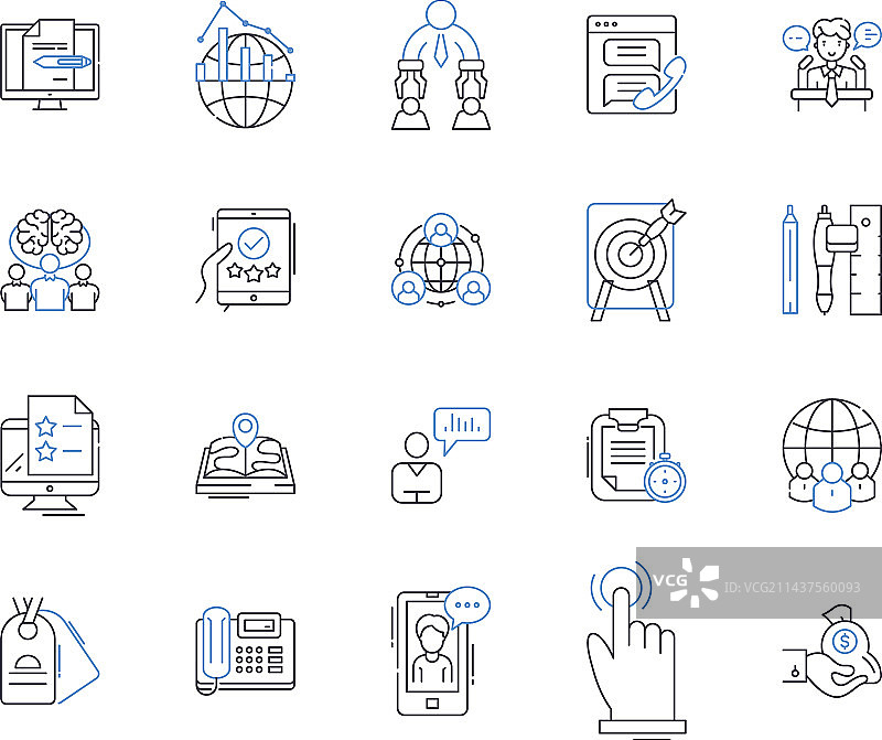 知识产权线性图标合集图片素材
