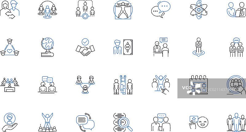 互联网线性图标合集图片素材