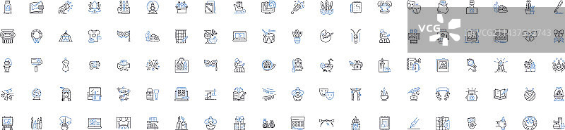 颠覆性创新线性图标合集图片素材