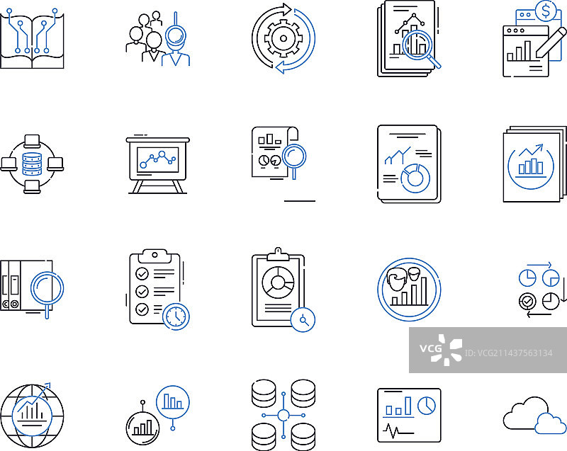 性能效率线性图标合集图片素材