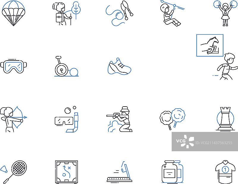 拦截封盖线条图标合集图片素材