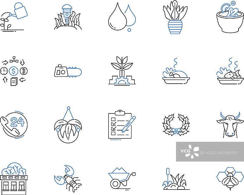 玻璃制品工厂生产线图标合集图片素材