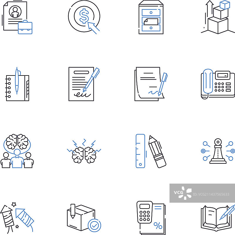 蓬勃发展的线条图标图片素材