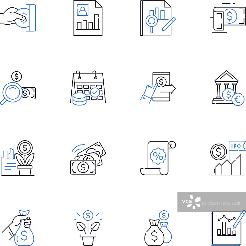 忠诚度承诺线性图标图片素材