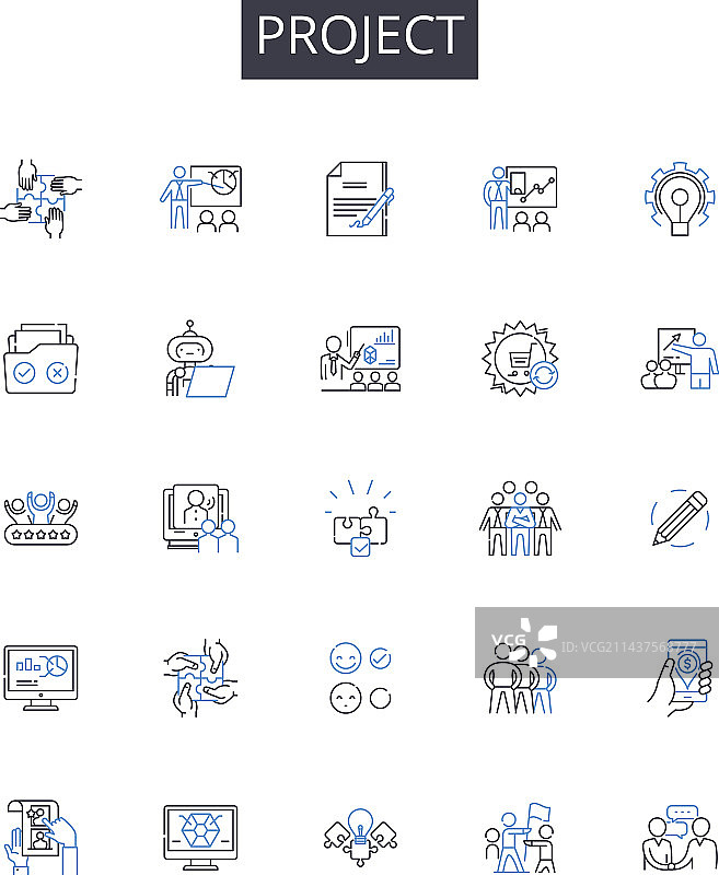 项目线条图标合集图片素材