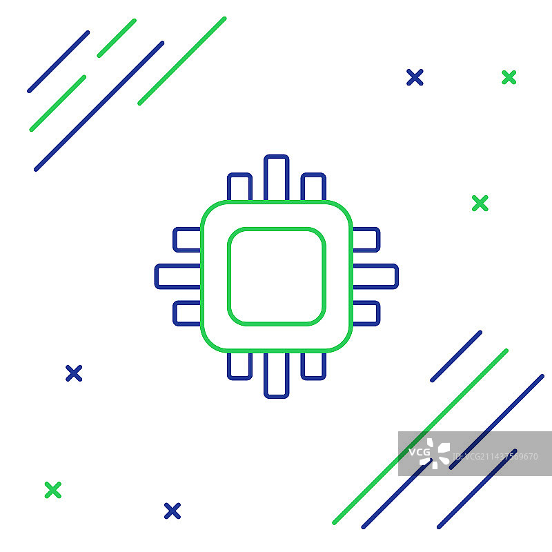 带微电路的电脑处理器CPU图片素材