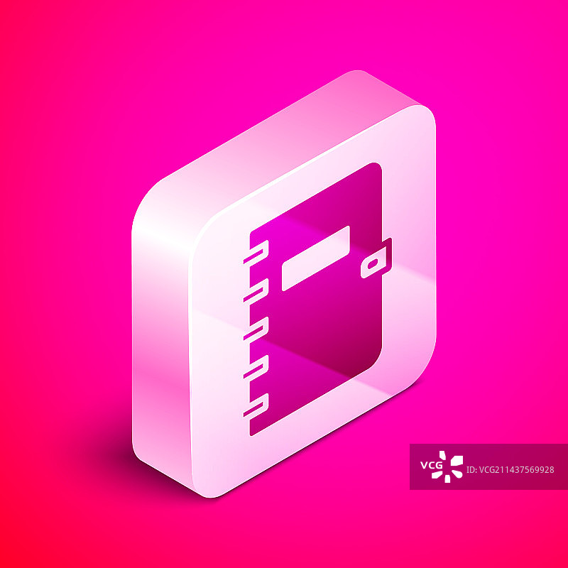 2.5D笔记本图标，粉色背景图片素材