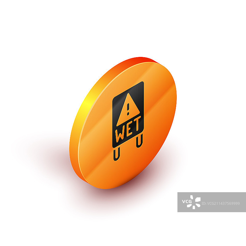 2.5D湿滑地面和清洁中图标图片素材