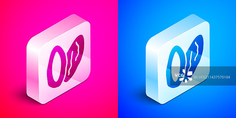 2.5D枣椰果图标，粉色背景图片素材