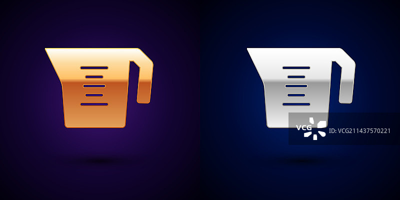 金银色量杯图标图片素材