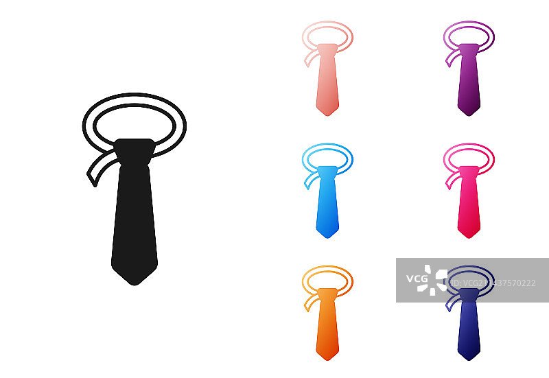 白色背景上的黑色领结图标图片素材