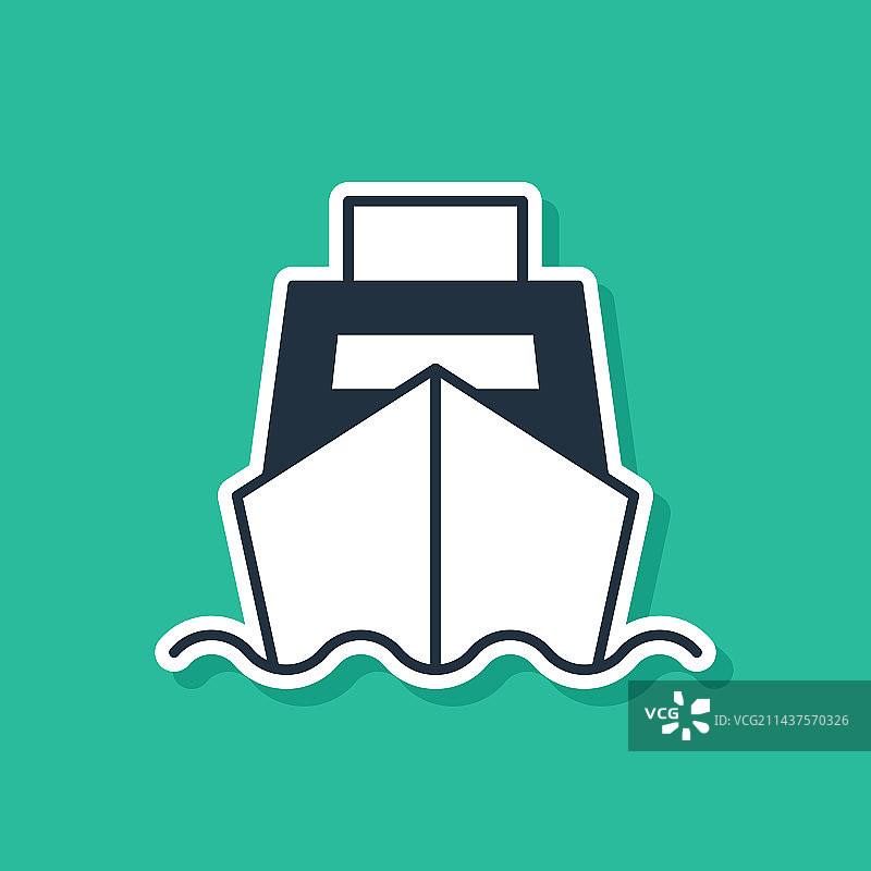 带有盒子送货服务的蓝色货船图标图片素材