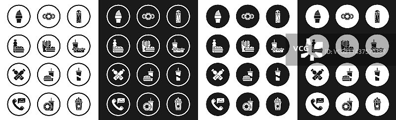 土耳其烤肉、瓶装水、汉堡包、冰淇淋图片素材