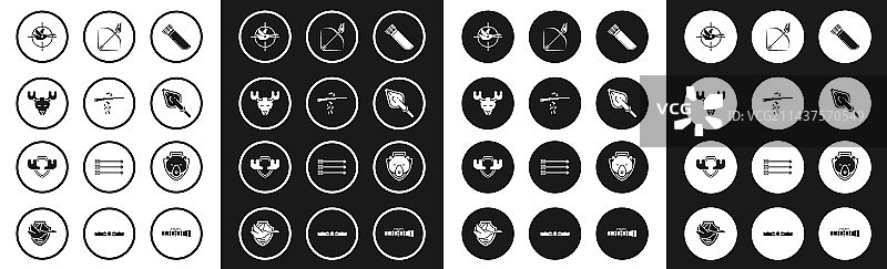 箭筒、箭、枪、射击、驼鹿头图片素材