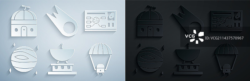 卫星天线未来科技抬头显示器界面图片素材