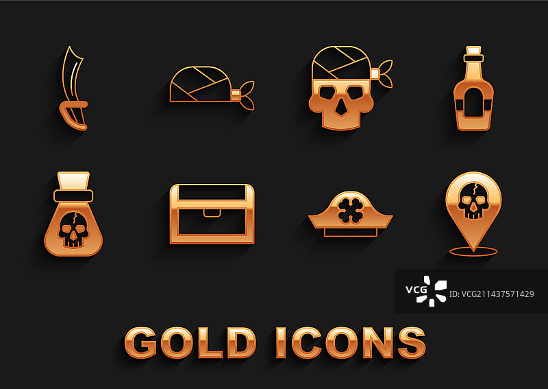 古董宝箱酒精朗姆酒套装图片素材