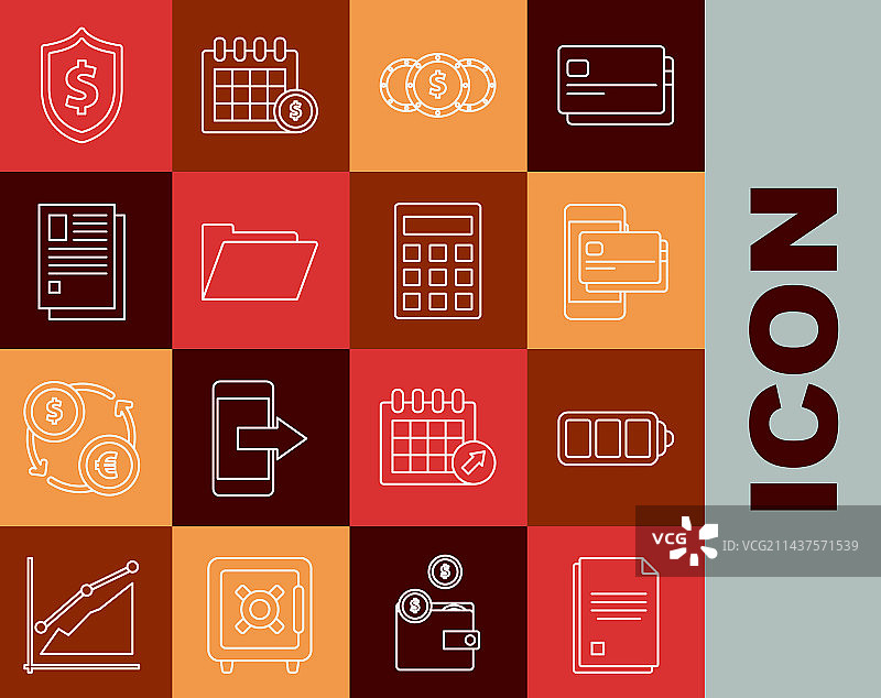 文件文档电池电量线条设置图片素材