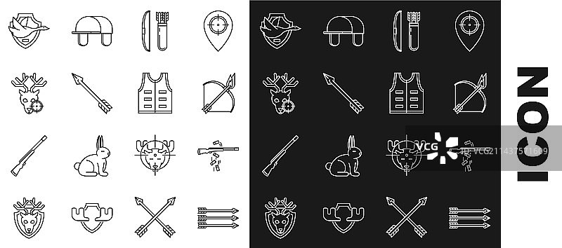 时尚人士箭头枪射击弓组合图片素材