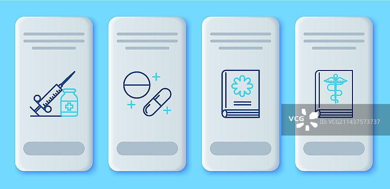 药品药丸或片剂医学书籍组合图片素材