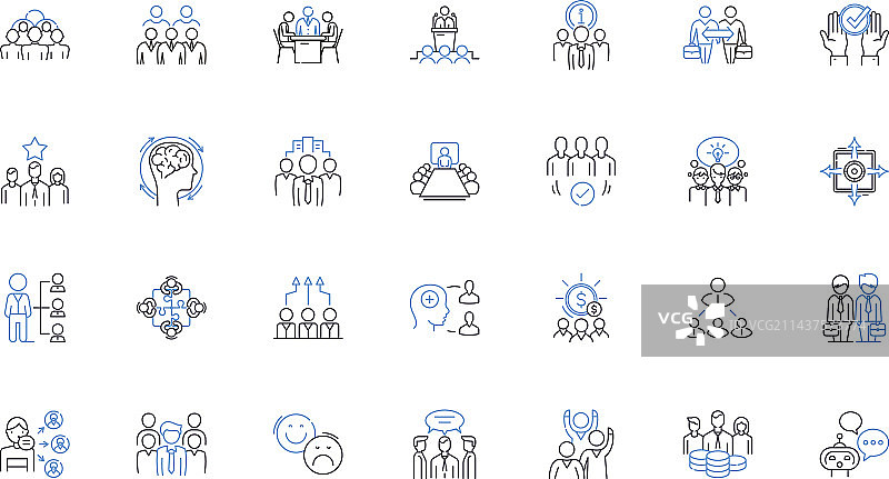 决策线条图标收集分析图片素材