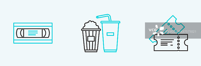 电影票VHS录像带合集图片素材