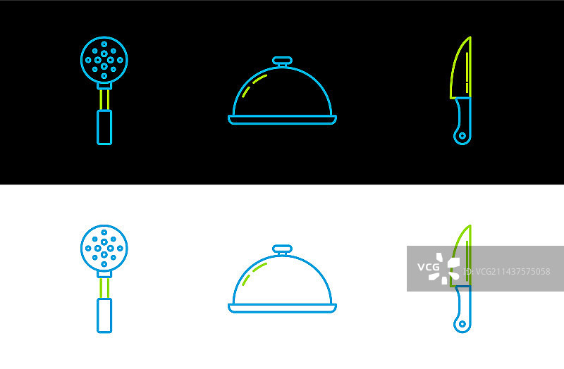 刀铲子带盖托盘套装图片素材
