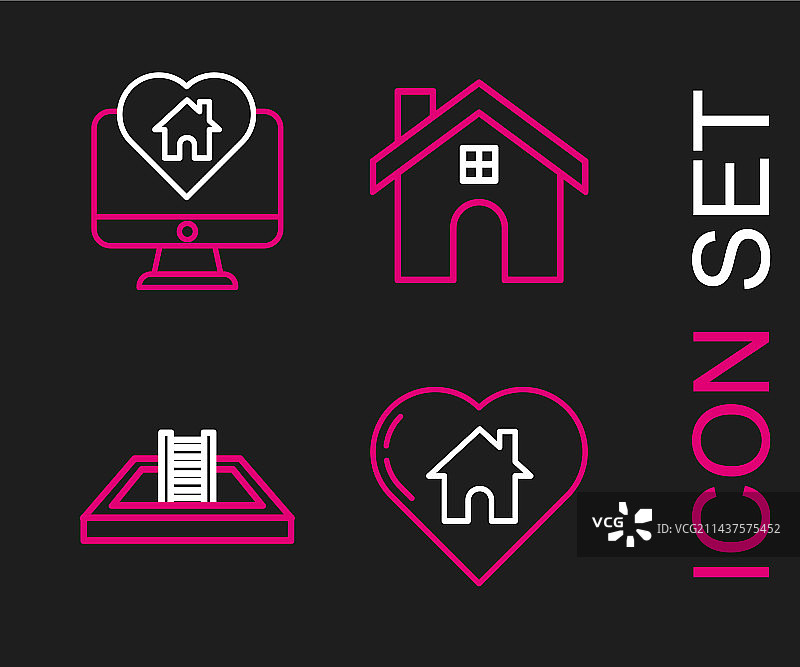 带心形游泳池的房屋图片素材