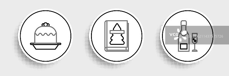 香槟瓶香槟杯组合图片素材