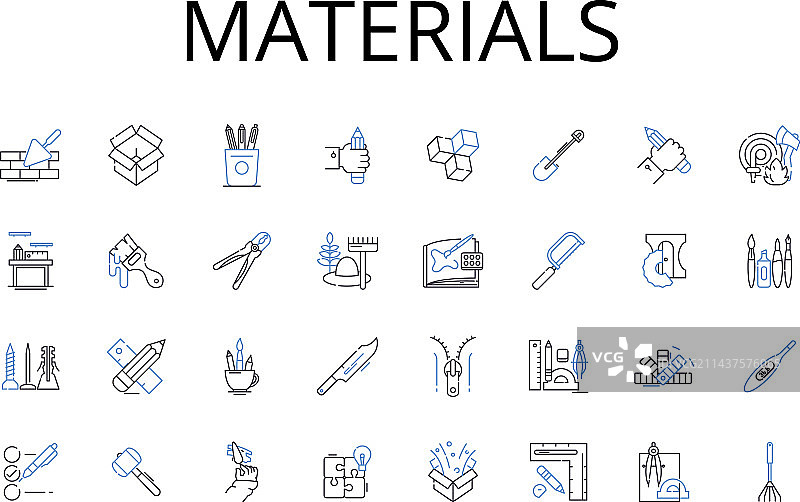 食品材料线性图标合集图片素材