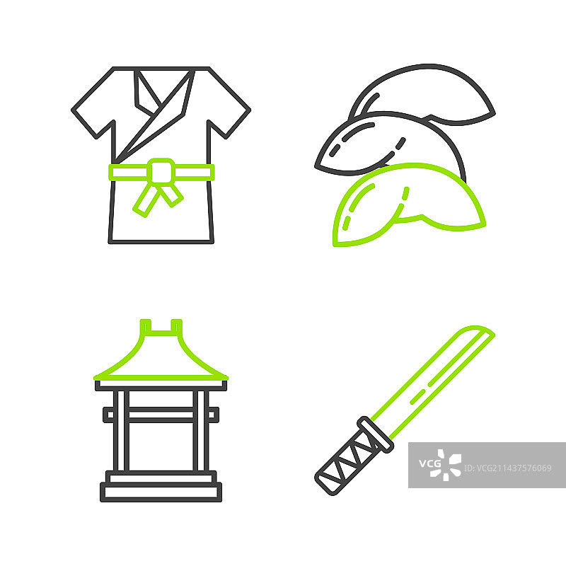 传统日本武士刀门图片素材