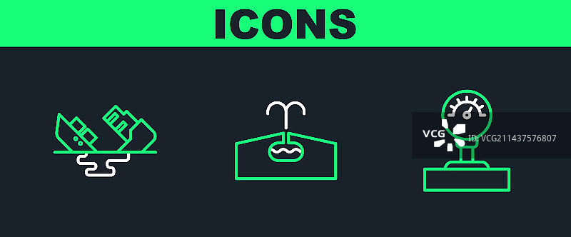 测量仪、刻度和遇难油轮图片素材