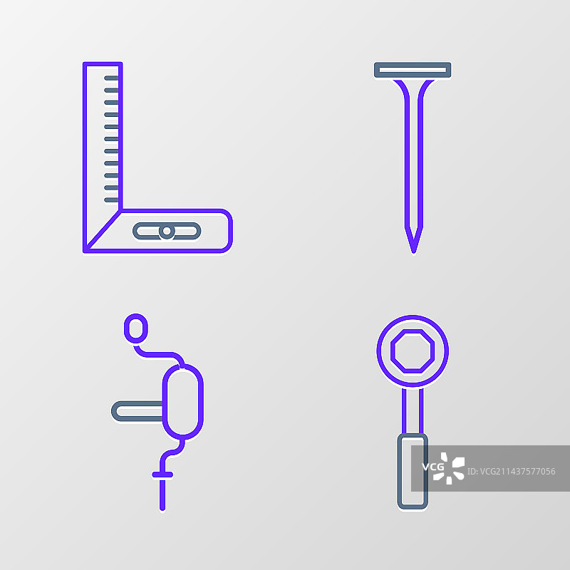 套线扳手、扳手、手钻金属钉图片素材
