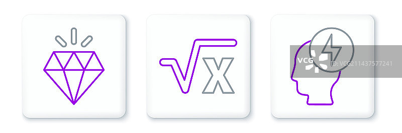 线条箭头与电力符号钻石图片素材