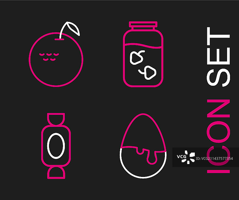 巧克力蛋糖果、草莓酱罐子等图片素材