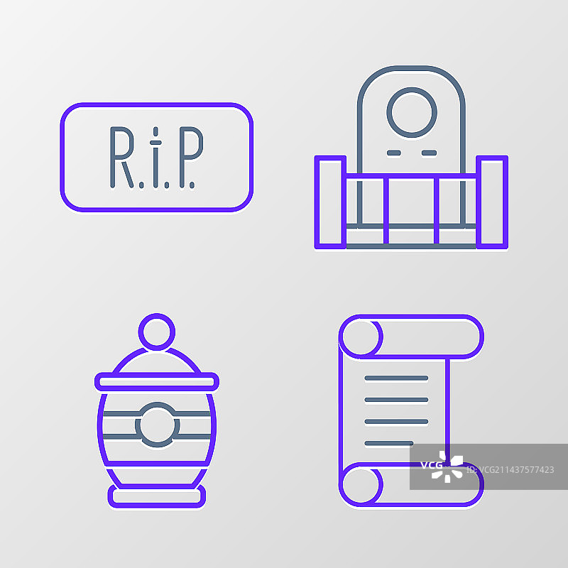 法令羊皮纸卷轴骨灰瓮组合图片素材