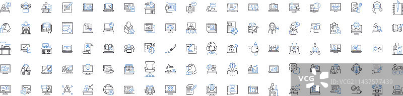 沟通与对话线性图标合集图片素材