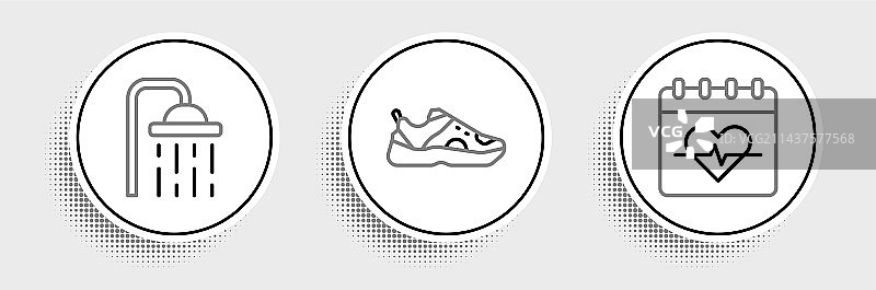 心率淋浴喷头运动图片素材