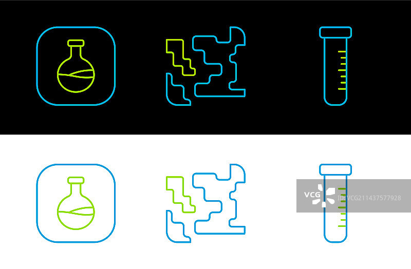 试管、烧瓶和气体图标图片素材