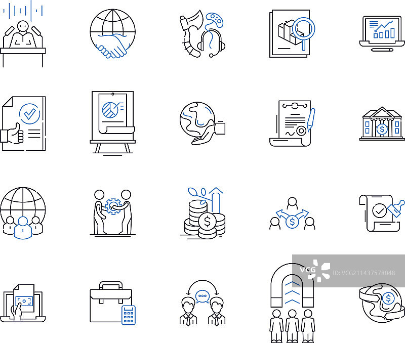 手机应用导航线性图标合集图片素材