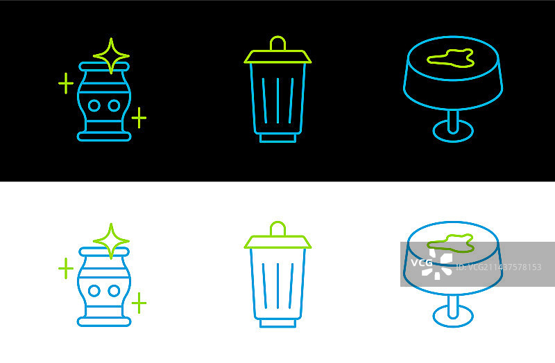 桌布污渍花瓶清洁系列图片素材