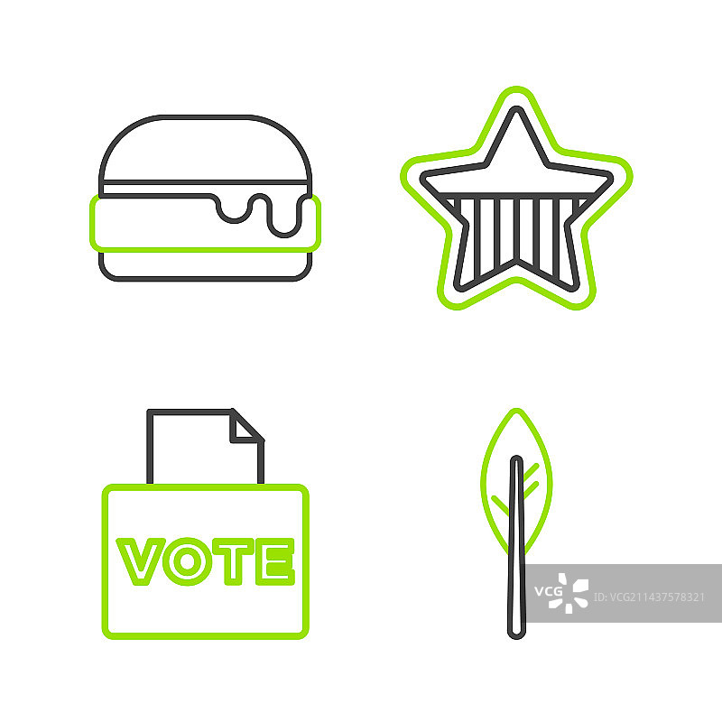 线条印第安羽毛投票箱美国图片素材