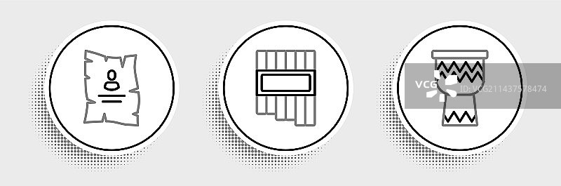 架子鼓、西部海报和排箫组合图片素材