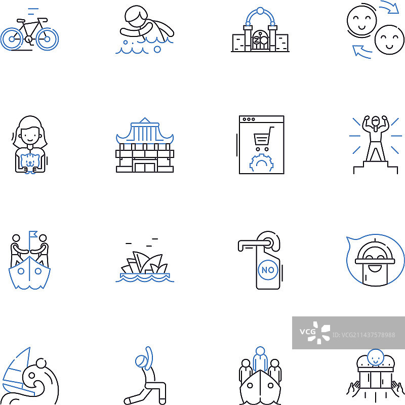 探索专家线性图标合集图片素材