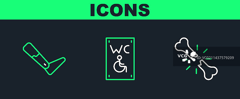 包含断骨、假肢腿的人体图片素材